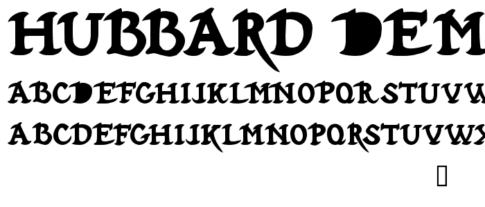 Hubbard Demo font